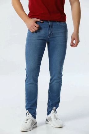شلوار جین آبی مردانه پاچه تنگ جین اسلیم استاندارد کد 374849178