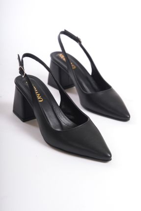کفش پاشنه بلند کلاسیک مشکی زنانه پاشنه کوتاه ( 4 - 1 cm ) پاشنه ساده کد 817301320