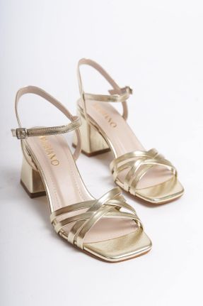 کفش پاشنه بلند کلاسیک طلائی زنانه پاشنه کوتاه ( 4 - 1 cm ) پاشنه ساده کد 830599415