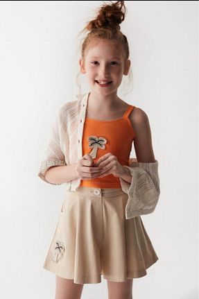 ست بالاتنه و پائین تنه بژ بچه گانه بافت Nk Kids - کد 839263128