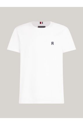 تی شرت سفید مردانه رگولار پنبه (نخی) یقه گرد کد 809212668
