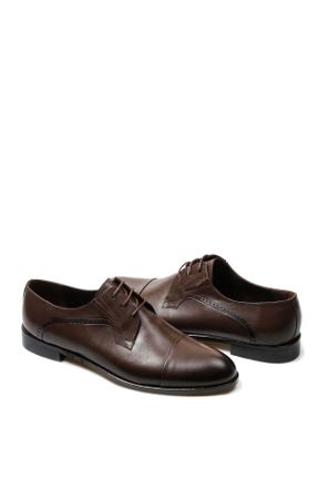 کفش کلاسیک مشکی مردانه چرم طبیعی پاشنه کوتاه ( 4 - 1 cm ) پاشنه ساده کد 448155906