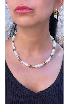 گردنبند جواهر نارنجی زنانه روکش طلا Atelier Sriza - کد 273779854