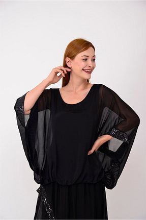 بلوز مشکی زنانه ساده Park Moda - کد 320686498