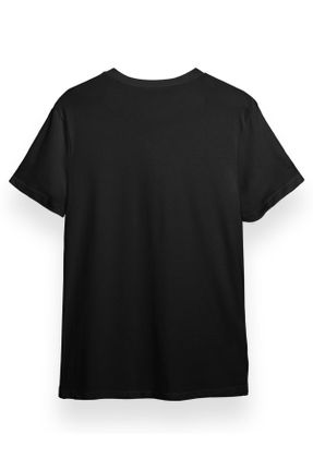 تی شرت مشکی مردانه یقه گرد رگولار تکی جوان کد 759287741
