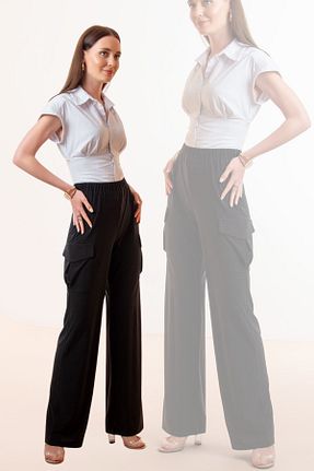 شلوار مشکی زنانه پارچه Laranor - کد 835872631