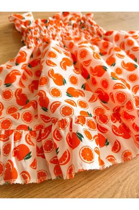 لباس نارنجی بچه گانه بافتنی رگولار آستین-کوتاه کد 244144539