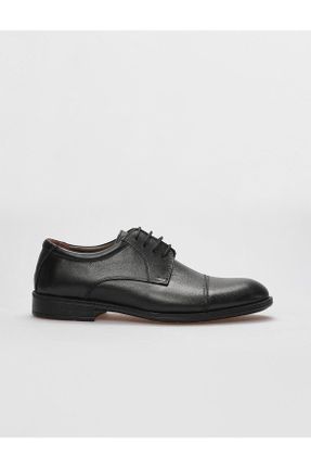 کفش کلاسیک مشکی مردانه چرم طبیعی پاشنه کوتاه ( 4 - 1 cm ) کد 796450277