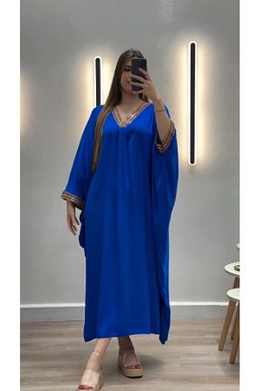 لباس سایز بزرگ سرمه ای زنانه ویسکون BeyzaBayram - کد 839072026