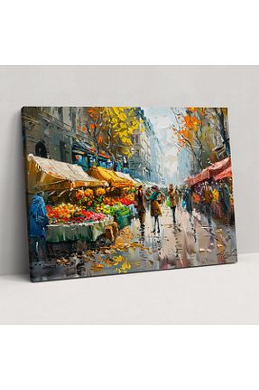 تابلو زرد کنواس Popcas - کد 839109686