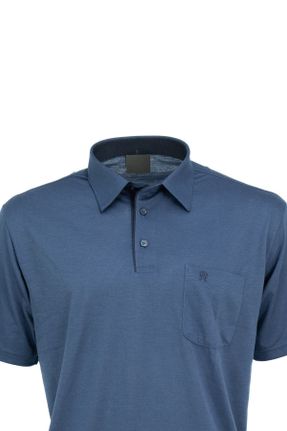 تی شرت آبی مردانه پنبه (نخی) رگولار کد 108592176