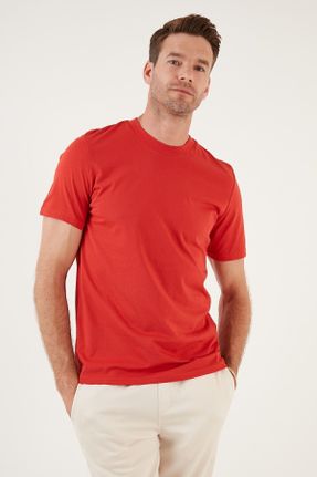 تی شرت قرمز مردانه یقه گرد رگولار کد 760950736