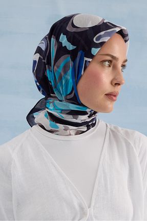 شال آبی زنانه پنبه ای Cardion - کد 839226802