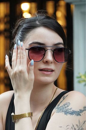 عینک آفتابی قهوه ای زنانه UV400 hoeby - کد 839282520