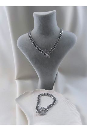 گردنبند جواهر زنانه رودیوم minnejewelry - کد 839329336