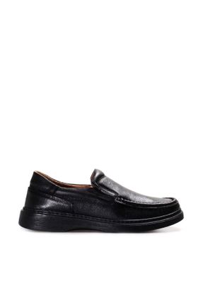 کفش کژوال مشکی مردانه چرم طبیعی پاشنه کوتاه ( 4 - 1 cm ) پاشنه ساده کد 346859715