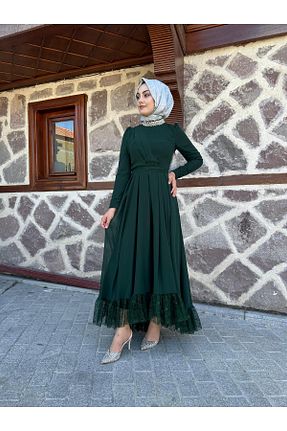 لباس حجاب سبز زنانه رگولار sümeyra - کد 839359236