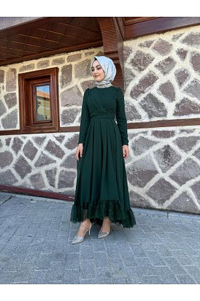لباس حجاب سبز زنانه رگولار sümeyra - کد 839359236