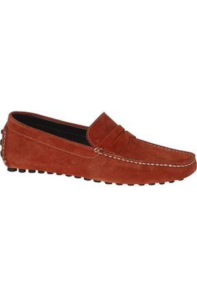 کفش لوفر نارنجی مردانه پاشنه کوتاه ( 4 - 1 cm ) کد 759240204