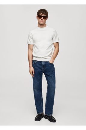 شلوار جین آبی مردانه پاچه رگولار استاندارد کد 820270916