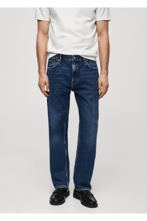 شلوار جین آبی مردانه پاچه رگولار استاندارد کد 820270916