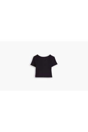 تی شرت مشکی زنانه رگولار کد 764830104