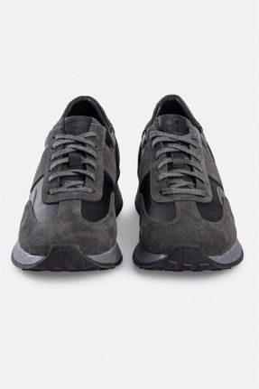 کفش کژوال طوسی مردانه چرم طبیعی پاشنه کوتاه ( 4 - 1 cm ) پاشنه ساده کد 745767014