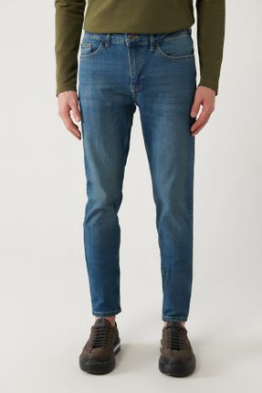 شلوار جین آبی مردانه پاچه ساده اسلیم استاندارد کد 646955954