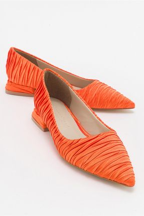 کفش مجلسی نارنجی زنانه پاشنه کوتاه ( 4 - 1 cm ) پاشنه ساده کد 785242144