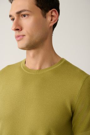 تی شرت سبز مردانه رگولار یقه گرد پنبه (نخی) کد 824489965