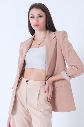 کت بژ زنانه Blazer Feminist - کد 791456100
