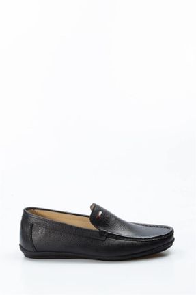 کفش کژوال مشکی مردانه چرم طبیعی پاشنه کوتاه ( 4 - 1 cm ) پاشنه ساده کد 36409334
