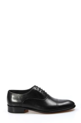 کفش کلاسیک مشکی مردانه چرم طبیعی پاشنه کوتاه ( 4 - 1 cm ) پاشنه ساده کد 36406647