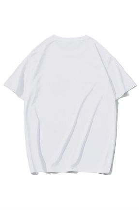 تی شرت سفید زنانه رگولار یقه گرد تکی کد 750545484