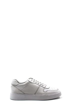 کفش کژوال سفید مردانه چرم طبیعی پاشنه کوتاه ( 4 - 1 cm ) پاشنه ساده کد 833856043