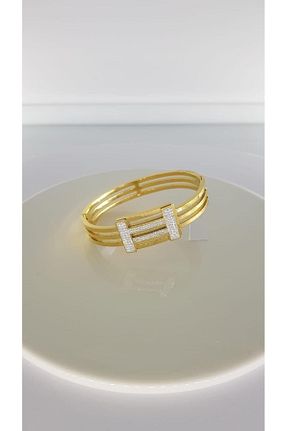 دستبند استیل (فولاد) طلائی زنانه استیل (فولاد) SONES - کد 783770706
