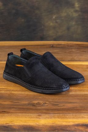 کفش کژوال مشکی مردانه چرم طبیعی پاشنه کوتاه ( 4 - 1 cm ) پاشنه ساده کد 635033678