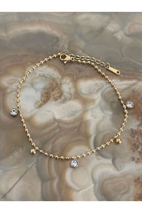 خلخال جواهری طلائی زنانه فولاد ( استیل ) کد 837780450