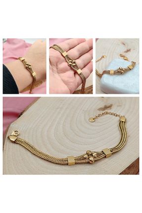 دستبند استیل (فولاد) طلائی زنانه استیل ضد زنگ RAHSHINE - کد 820275153