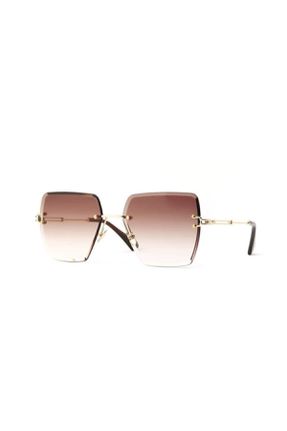 عینک آفتابی زنانه 50 UV400 فلزی مات هندسی کد 239281625