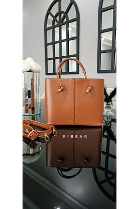کیف دستی قهوه ای زنانه سایز متوسط KIBBAG - کد 829290000