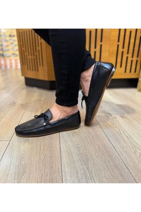 کفش لوفر مشکی مردانه چرم طبیعی پاشنه کوتاه ( 4 - 1 cm ) کد 824197871