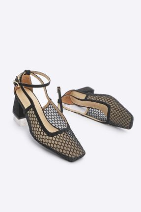 کفش پاشنه بلند کلاسیک مشکی زنانه پلی اورتان پاشنه ضخیم پاشنه متوسط ( 5 - 9 cm ) کد 826990175