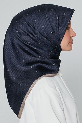 روسری سرمه ای کرپ ساتن ابریشم Armine - کد 40740315