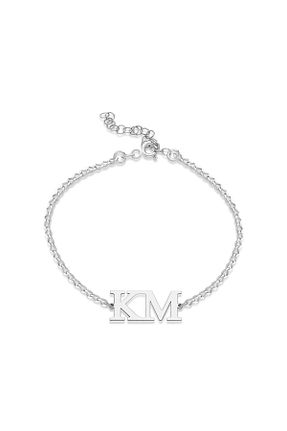 دستبند نقره طلائی زنانه 925 عیار nevamkuyumculuk - کد 839422111