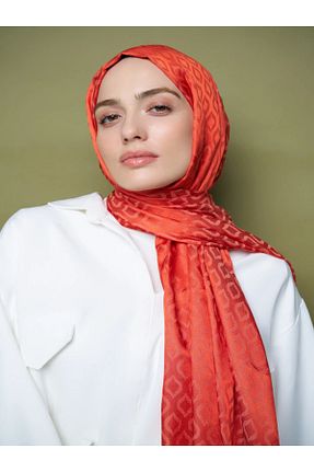 شال نارنجی زنانه پلی استر کد 839456812