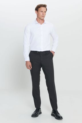 پیراهن سفید مردانه اسلیم فیت پنبه - پلی استر کد 99902113