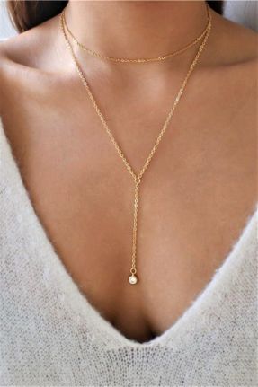 گردنبند جواهر طلائی زنانه کد 161631712