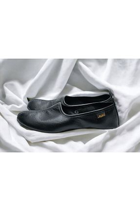 پاپوش مشکی زنانه چرم خالص Akdam - کد 832658090