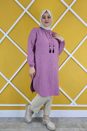 تونیک حجاب صورتی زنانه مخلوط پلی استر PYS - کد 808800659